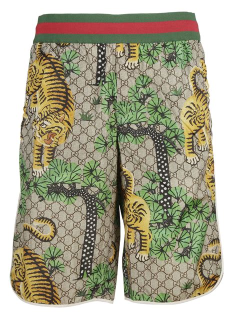 gucci men tiger shorts|Gucci sweatpants for men.